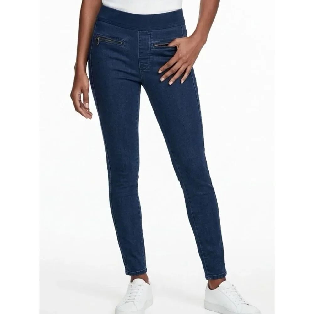 FREE PEOPLE | Pull-On Denim Jeans Zip Pockets Women’s Size 25